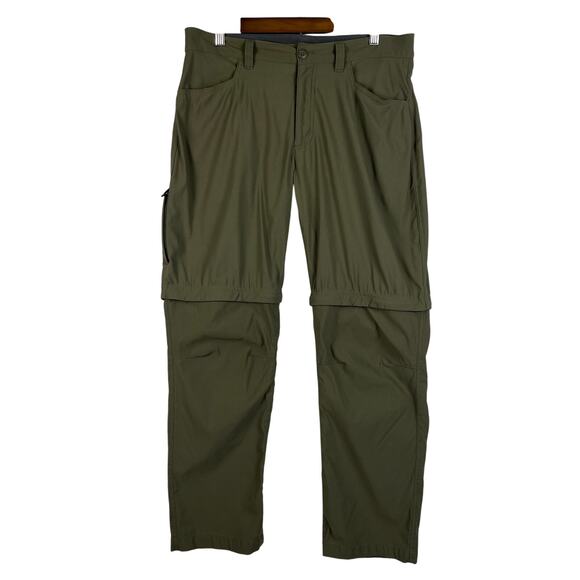 Eddie Bauer Convertible Tech Hiking Pants Men’s 34x30 Olive Green - Picture 1 of 16
